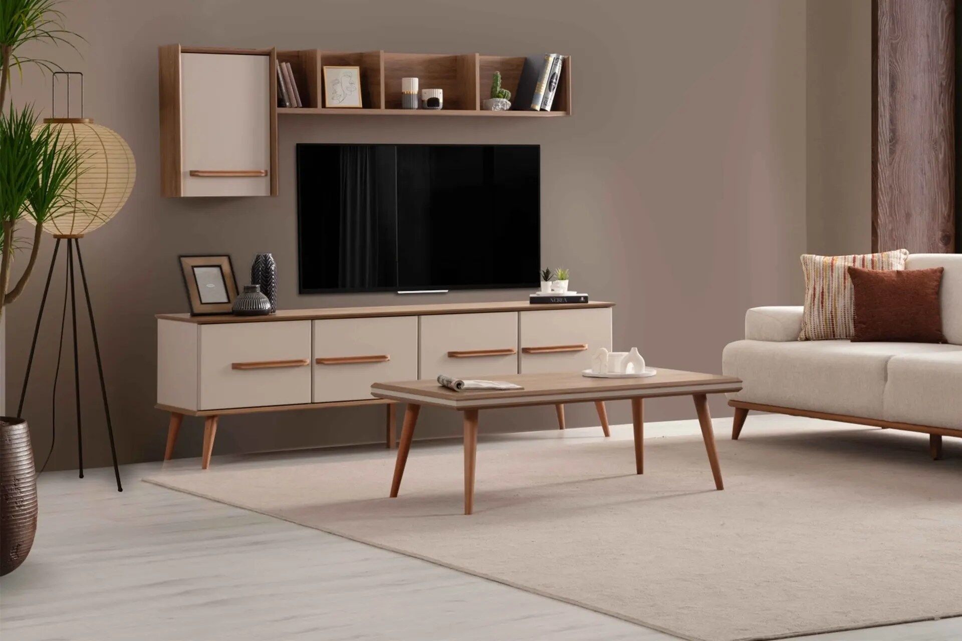 Liberty TV Ünitesi - Şık ve modern İnegöl Mobilyası tasarımı, fonksiyonel depolama alanlarıyla yaşam alanınıza estetik katıyor.