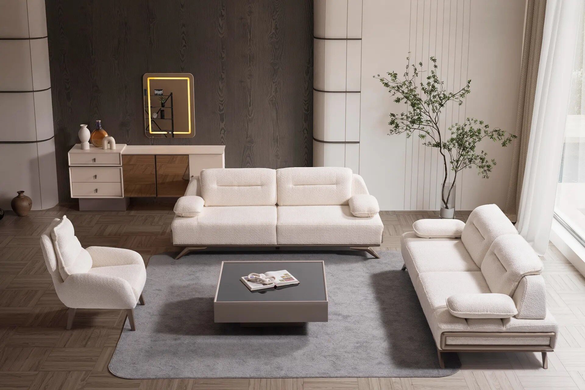 Loft Koltuk Takımı - Modern ve konforlu İnegöl Mobilyası tasarımı, estetik detayları ve ergonomik yapısıyla yaşam alanınıza şıklık katıyor