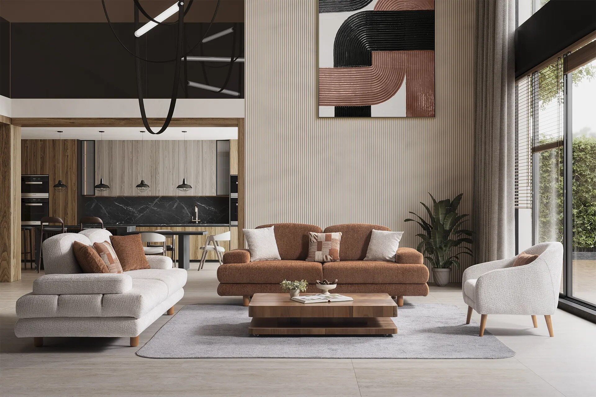 Mocha Koltuk Takımı - Modern ve konforlu İnegöl Mobilyası tasarımı, estetik detayları ve ergonomik yapısıyla yaşam alanınıza şıklık katıyor