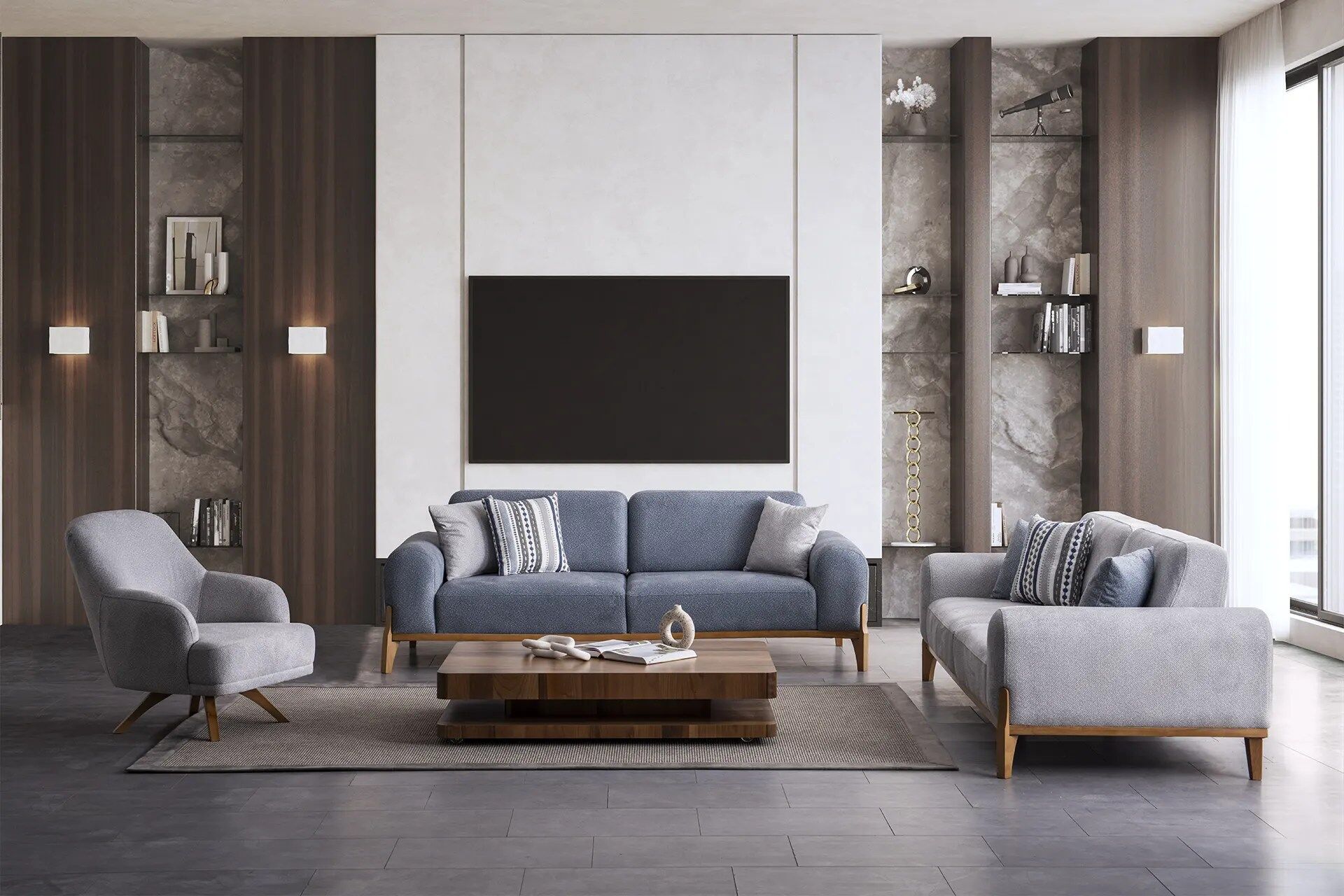 Puffy Koltuk Takımı - Modern ve konforlu İnegöl Mobilyası tasarımı, estetik detayları ve ergonomik yapısıyla yaşam alanınıza şıklık katıyor